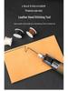 Hand-Stitched Cowhide Leather Sewing Tool Kit: Needle, Awl, Punch for Shoe Repair and Binding