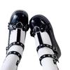 Japanische Lolita Damenschuhe mit dicker Sohle und runder Spitze: Süße Harajuku Soft Girl Lederpuppen-Schuhe
