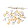 50 Pezzi/Confezione Acciaio Inossidabile 4/5/6/8mm Forma Quadrata Piatta Perline Distanziatrici Per Fai da Te Gioielli Collane Braccialetti Accessori per la Creazione