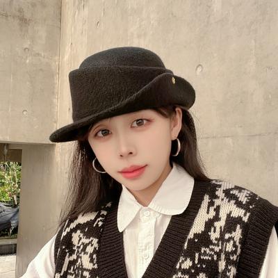 New Soft and Waxy Autumn and Winter Knitted Curling Hat for Women Versatile  Fashionable  Warm and Temperamental  Retro Fisherman Hat Trend