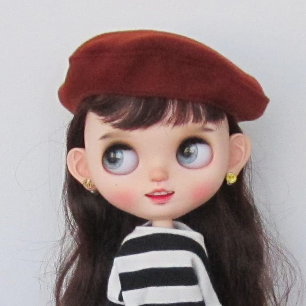 Rakulifey Blythe Akcesoria Strój Beret Kapelusz Blythe Neo Blythe Kapelusz 2 Kolory (brązowy)