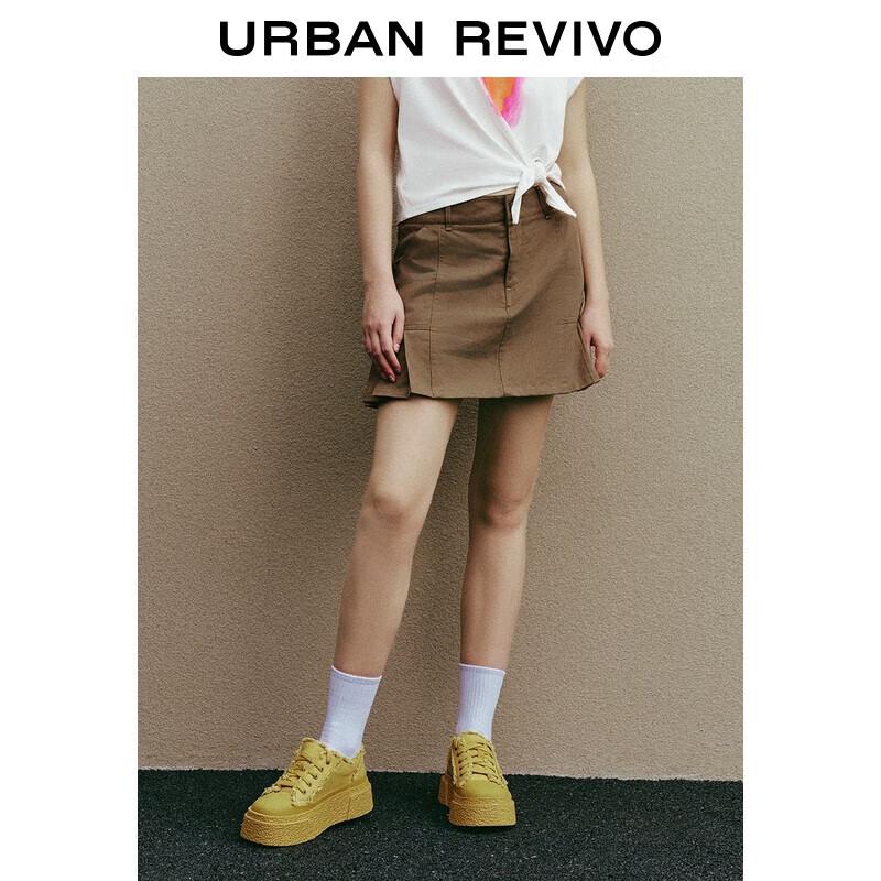 UR 2025 Fall Retro Pleated Mini Skirt XL