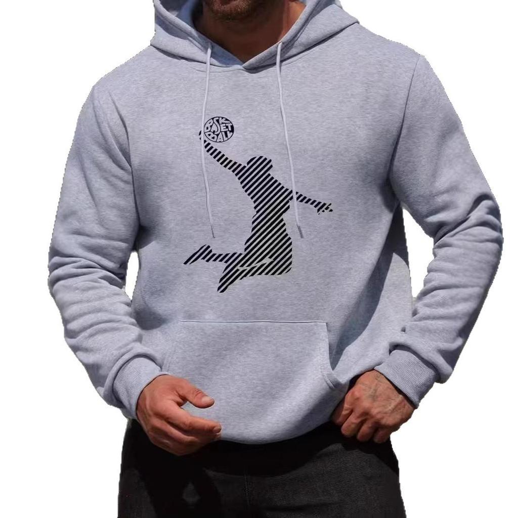 Cross-Border Men's & Women's Loose Fit Print Hoodie - European & American Style, Drop Shoulder, Spring & Autumn.