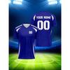 Printed Custom Name Team Name Numbers Football Jersey New Sports T Shirts Stripe Sports Jerseys Cool V Neck Tops Unisex Tee