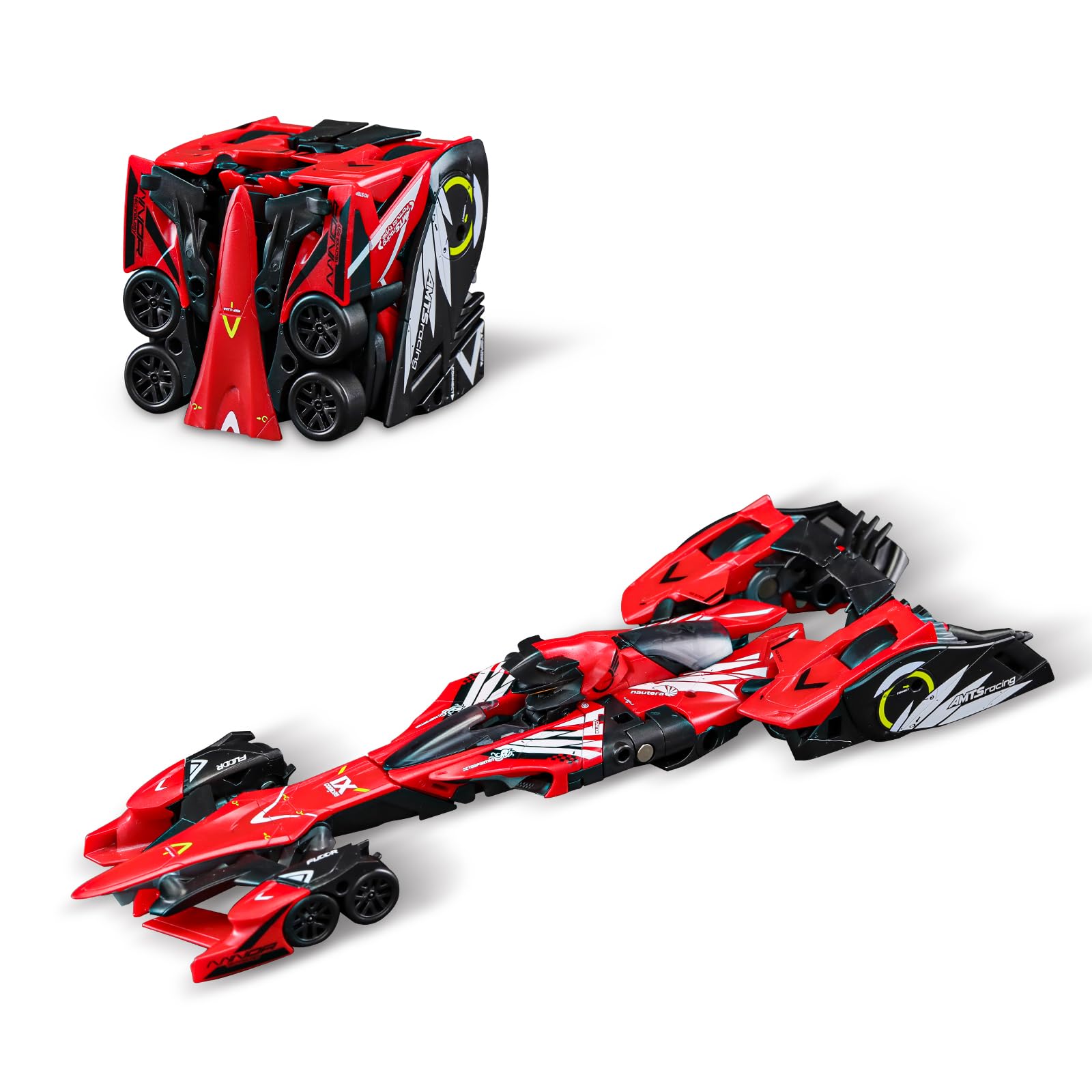 BEASTBOX 52TOYS INFINITYBOX IB-05 КОМАНДА AMTS Racing ЧИТАХ Трансформирующаяся игрушка, Соединяемая, Трехэтапная трансформация, Куб в спортивный автомобиль, Окрашенная,