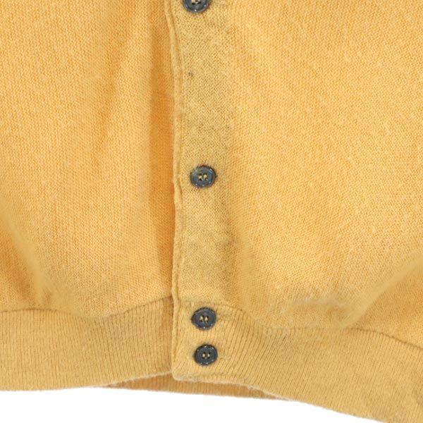 IZOD 60s Made in USA Vintage One point logo embroidery Long sleeve knit cardigan Men's Used