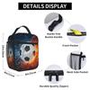Borsa Pranzo Sportiva con Pallone da Calcio per Ragazzi Ragazze Scatola Pranzo Riutilizzabile Borse Pasto Termiche Borsa Pranzo Portatile per Scuola Viaggio Picnic
