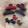Korean Retro Polka Dot Fan-Shaped Acetate Hair Claw Clip