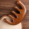 Sandalwood Scalp Massage Comb Multi-functional Meridian Comb Wooden Wide Tooth Face Head Body Massager Guasha Scrubber Tool