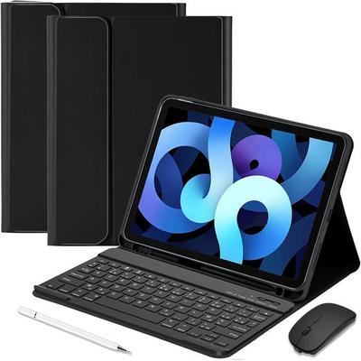 Tastaturhülle für iPad Air 11 Zoll (M3/M2) / iPad Air 4/5 10,9 Zoll - Schutz mit Tastatur + Maus + Stift