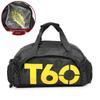 T60 Sports Travel Bag - Double Shoulder, Dry/Wet Separation, Gym & Yoga Bag for Men and Women.