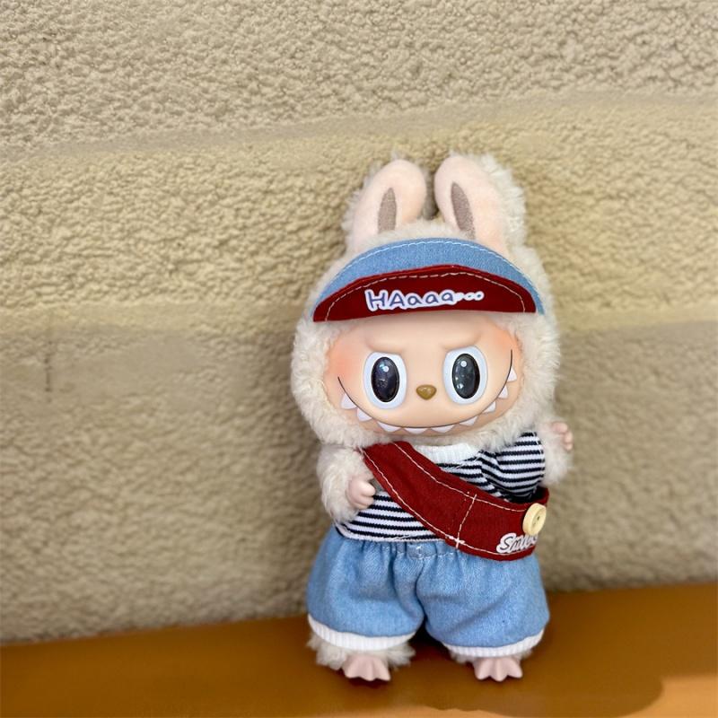 Mini Doll's Clothes Suitable for Labubu Accessories Clothes Cute Overalls No Doll