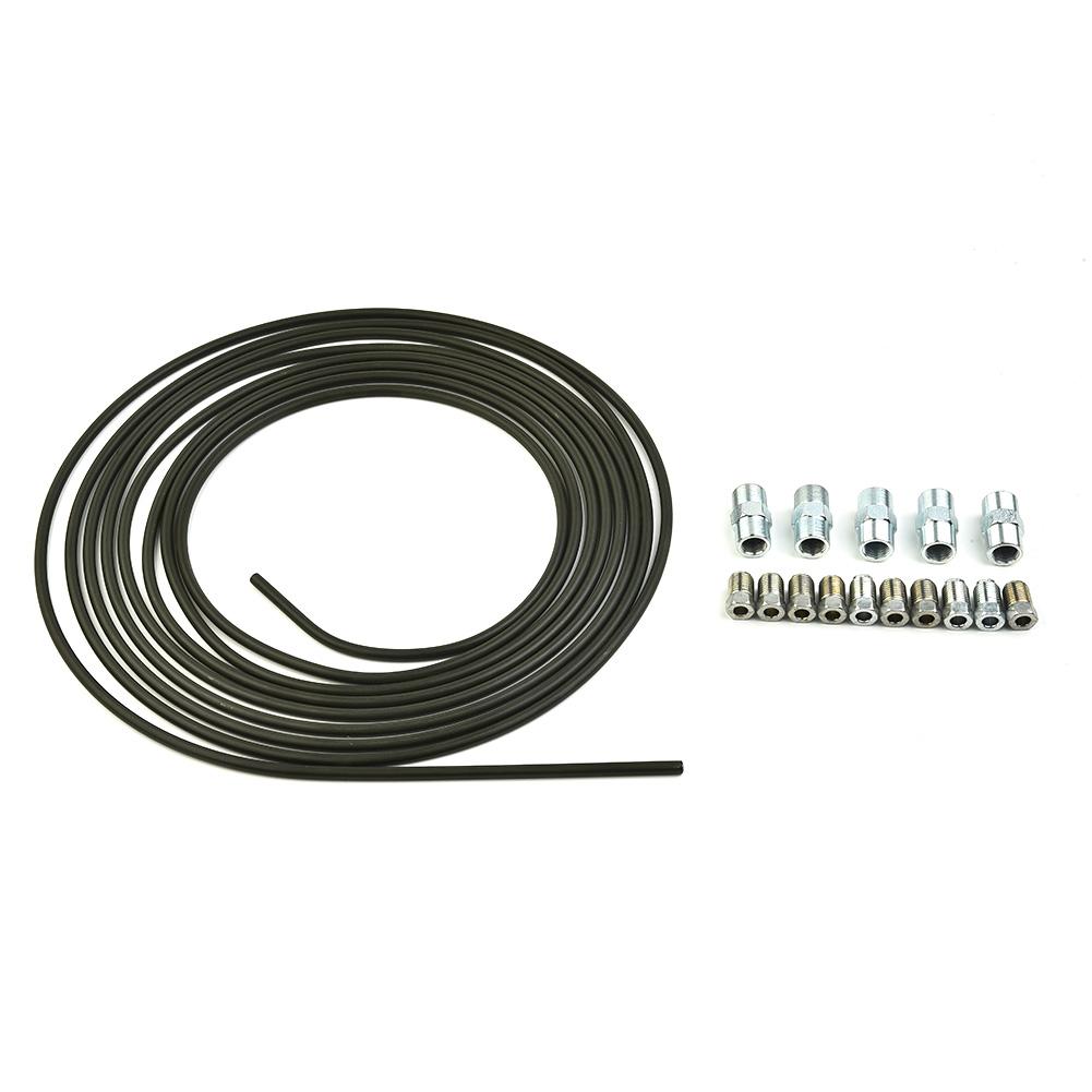 Universal- 5m Brake Line Brake Pipe Steel Copper-plated + Plastic-coated 4.75mm&10 Screw & 5 Connectors Brake Lines Accessories
