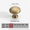 Antique Bronze Yellow Brass Cabinet Handle: Modern, Simple, Round Drawer Pull