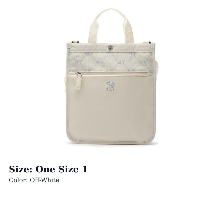 MLB Cotton Handbag Regular Womens Ecru 7AUBMD34N-50IVS One Size 1