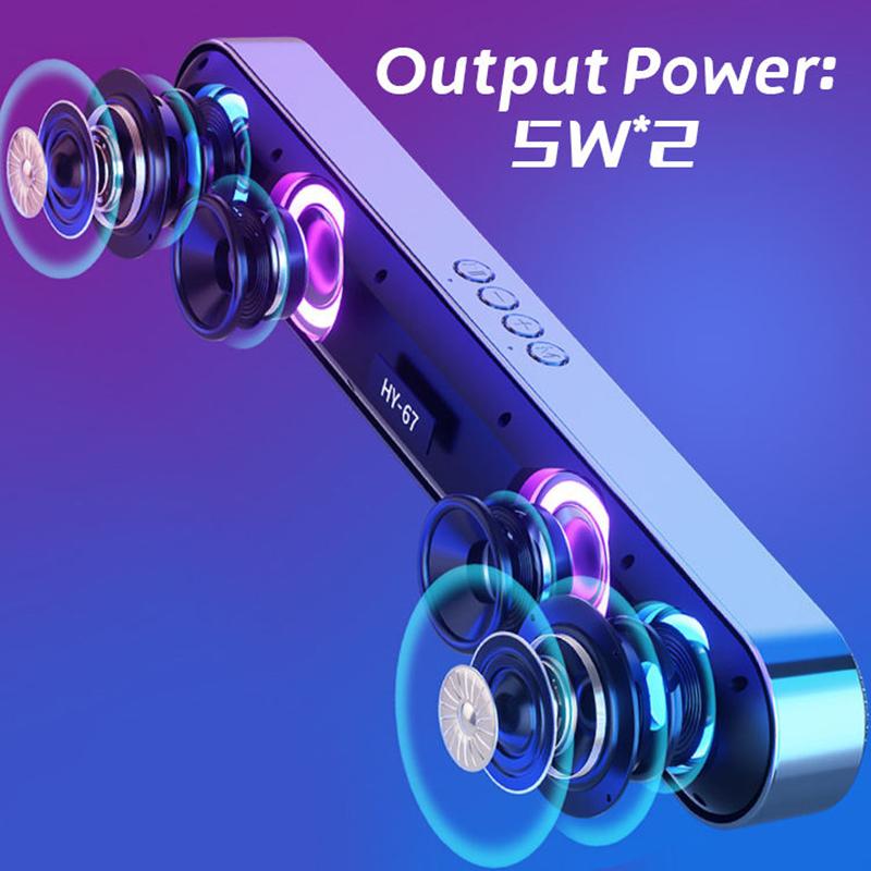 Heimkino-Lautsprecher Echo Wand 3D-Stereo-Funk-Subwoofer RGB-LED-Bunter Blitz Barra De Sonido Para TV Bluetooth-Lautsprecher