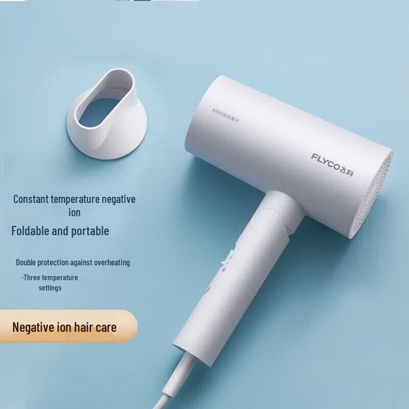 FLYCO FH6276 Portable Negative Ion Hair Dryer CN plug (adapter included)