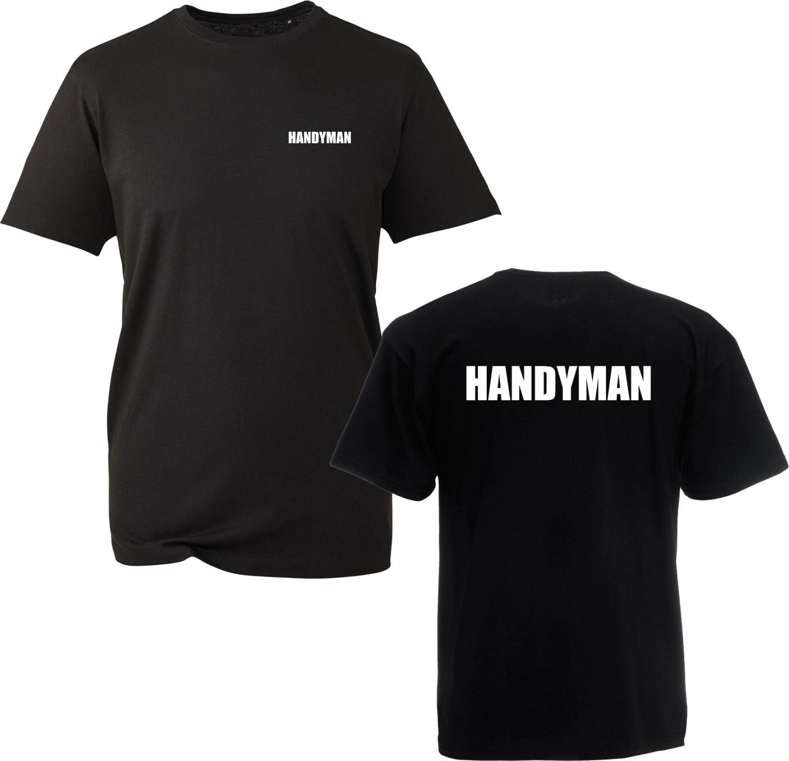 Handyman Print T-Shirt handy worker Interior Exterior Maintenance Repair Uniform XL