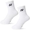 YONEX Mens Half Socks 2-Pair Set 19122-2SET (White)