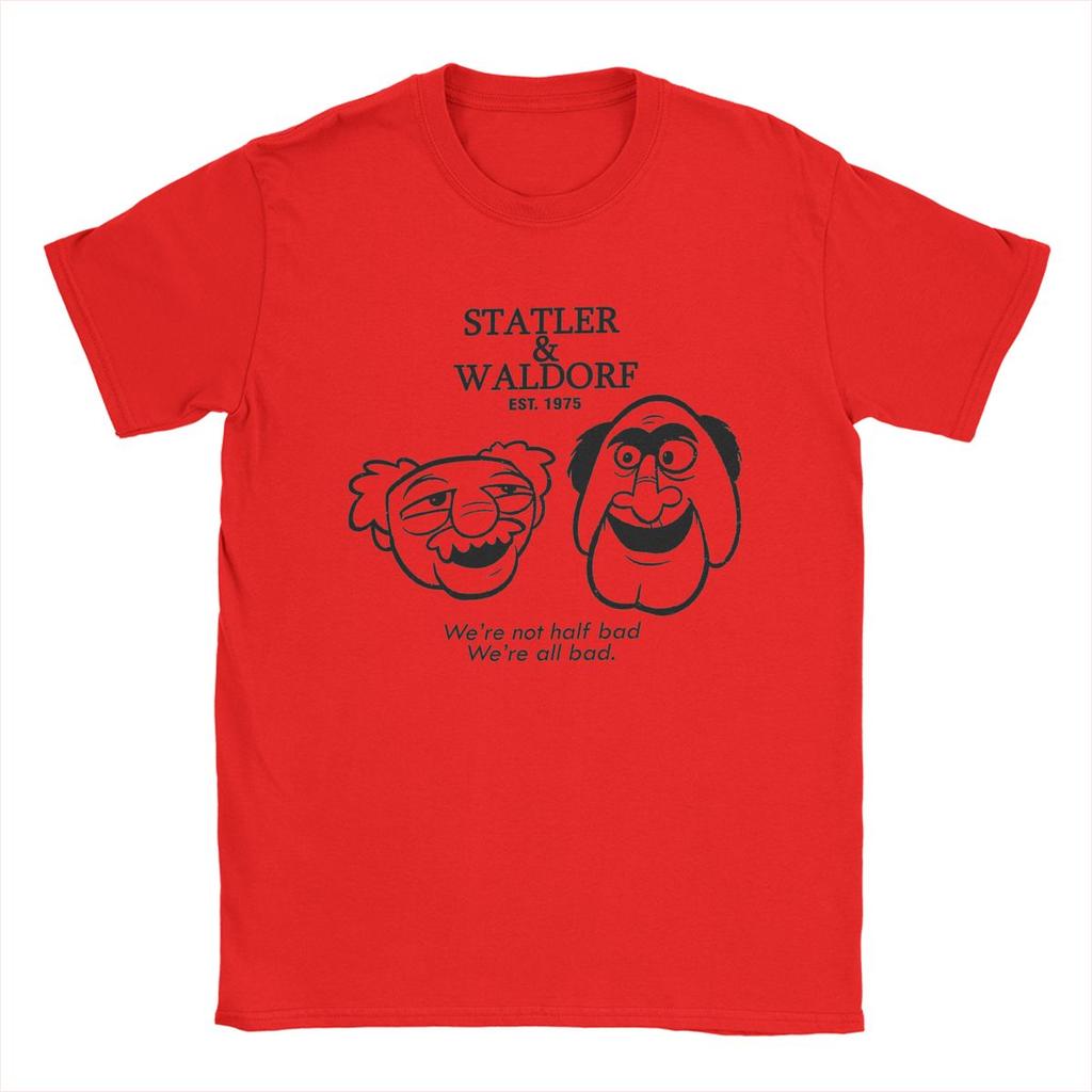 Statler Und Waldorf Herren T-Shirts Humorvolle T-Shirts Kurzarm Rundhals T-Shirt Baumwolle Geschenkidee Kleidung