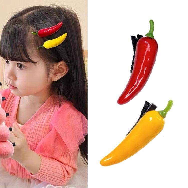 Unique And Practical Resin Hair Clip Shaped Like Fruits And Vegetables Hairpin Suitable For Girls' Everyday Styling