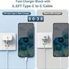 Para Carregador iPhone16 Carregamento Rápido, Para Carregador iPhone15, Para Carregador iPad Carregamento Rápido Carregador de Parede com Cabo USB C para C de 6 PÉS