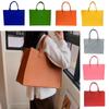 Large Capacity Felt Shoulder Bag Messenger Bag Fashion Solid Color Handbag Simple Tote Bag Shopping Bag for Woman Girls