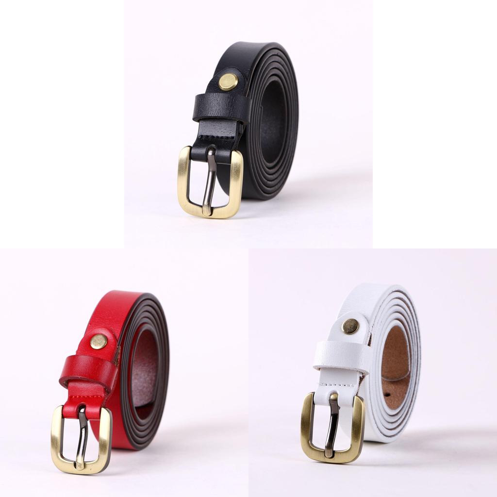 Genuine Leather Waist Belt For Women And Men With Square Buckle Casual Style For Outdoor Wear