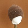 Soft Knit Beanie Hat With Sequin Accent Warm Winter Ear Protection Cap Women Men