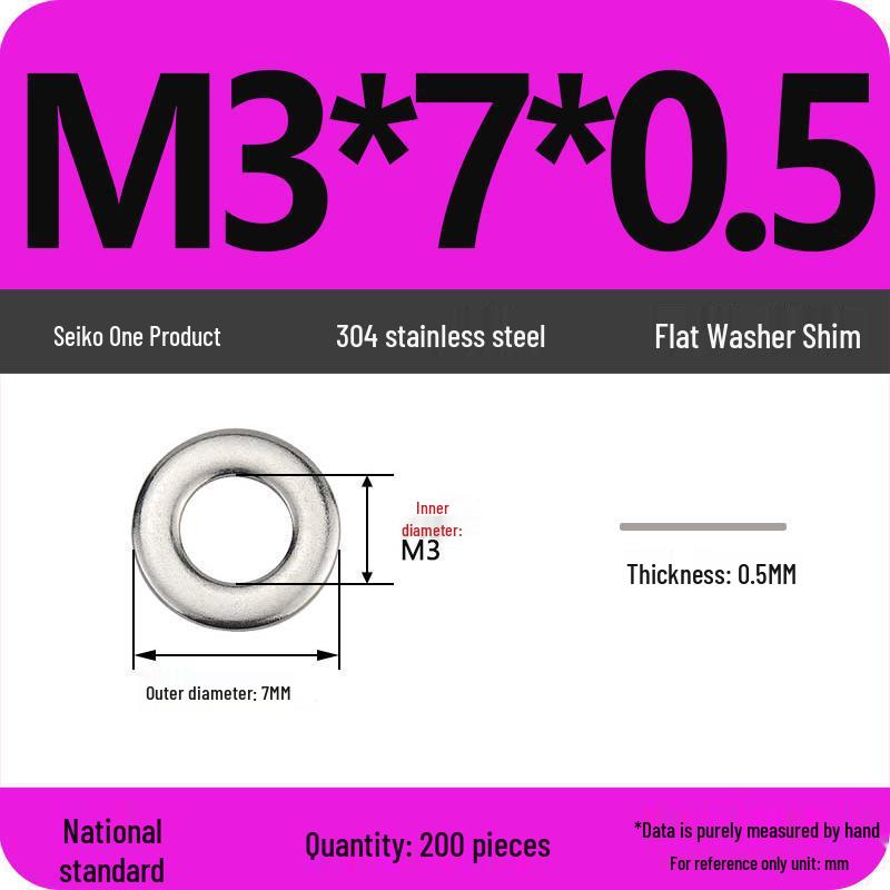 Ultra-thin 304 Stainless Steel Flat Washer Gasket