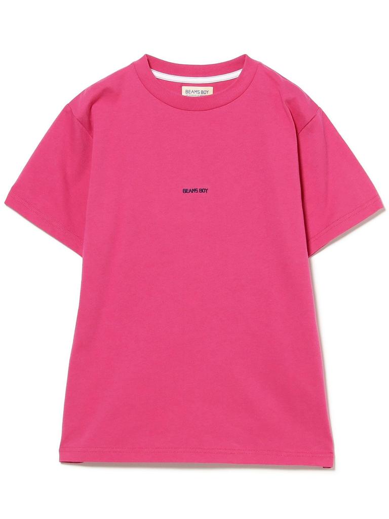 Beams Boy S/S TEE Boy Embroidery Crew Short Sleeve T-Shirt Women's FUCHSIA 2