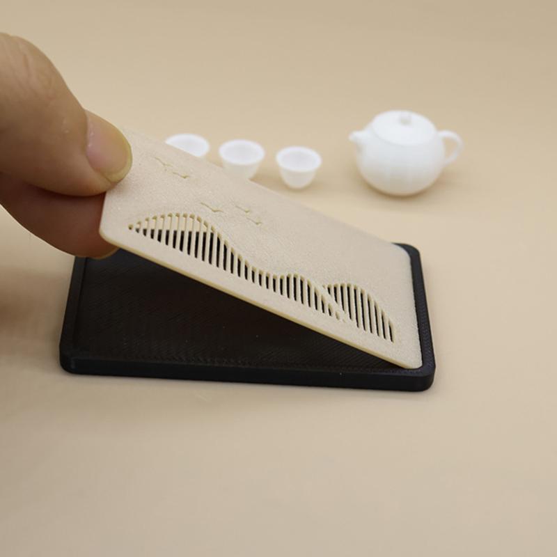 1/12 Dollhouse Mini Teapot Teacup Drain Tray Set Model Dollhouse Micro Scene Decoration Accessories Pretend Play Toys