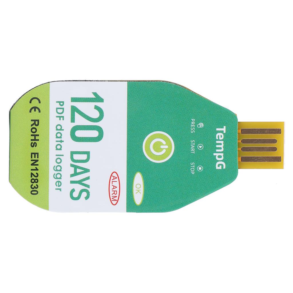 USB Temperature Data Logger Recorder IP67 Water Resistant Disposable PDF Temperature Data Logger for Cold Chain