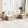 VidaXL Garden Lounge Set with Cushions 6 Pcs Beige Braided Resin 3325724