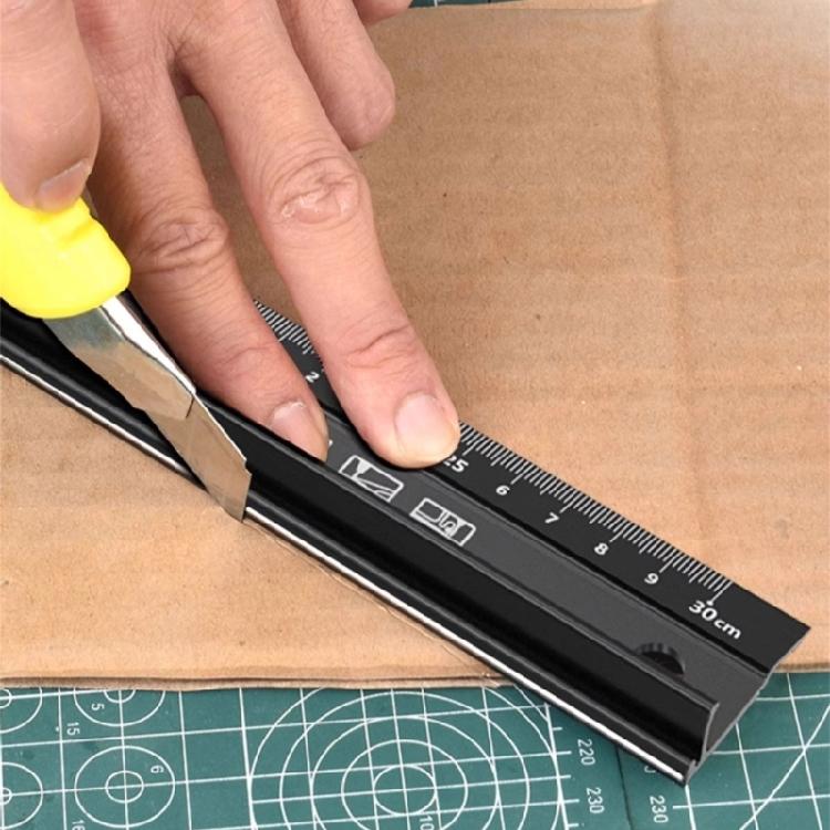 Heavy Duty Aluminum Rule with Enhances Hand Safes Multiple Use Aluminum Rule with Protective Edges Multifunctional Tool