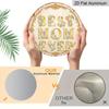 2D Flat, 1pc Best Mom Ever Gift Suitable for Mom Wall Decor - Vintage Floral Round Sign with "Best Mom Ever" & Happy Mother's Day Plaque, Frameless