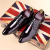 Men's Bright Business Suits Colorful Leather Shoes Hair Stylist Trendy Shoes New Best Man Shoes Patent Leather Nightclubs British Pointed Shoes