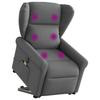VidaXL Electric Massage Recliner Dark Grey Fabric 3303405