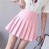 Preppy Style High Waist Solid Pleated Mini Skirt Women Summer Spring Korean Fashion Cute White A-line Skirt Y2k Skort Clothes