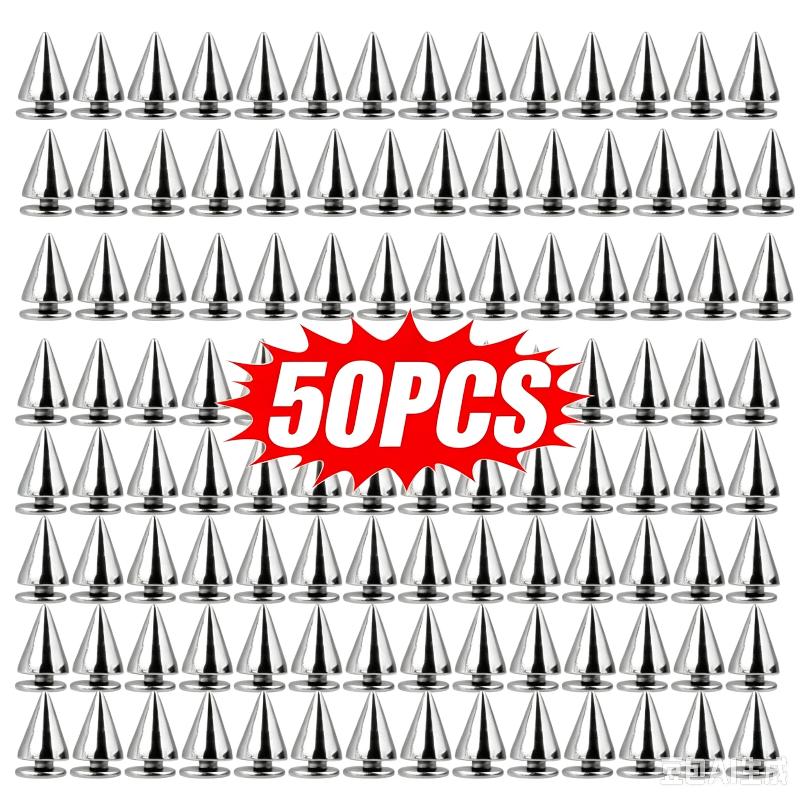 20/50 Stück Kegelnieten Nieten Doppelkappen Nieten Metall Punk Schraubnägel Leder Kleidung Schuhe Leder DIY Bastelwerkzeuge