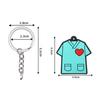 10Pz Portachiavi Medico Stetoscopio Uniforme da Infermiera Per Infermiera Medico Portachiavi Donne Uomini Moda Accessori Chiavi Medici Regalo per Amici