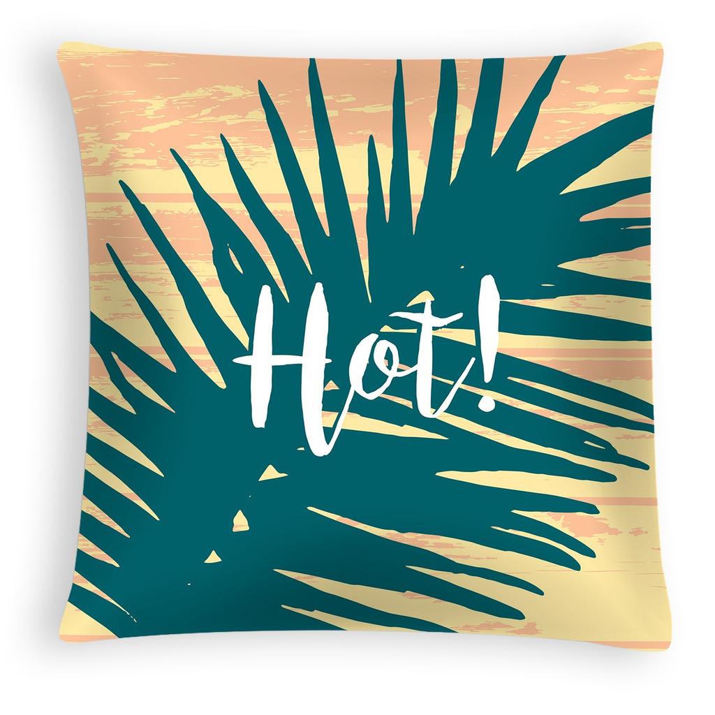 Pineapple Leaf Pillowcase, Nordic Peach Skin Velvet Printed Home, Car and Office Pillow and Cushion Cover