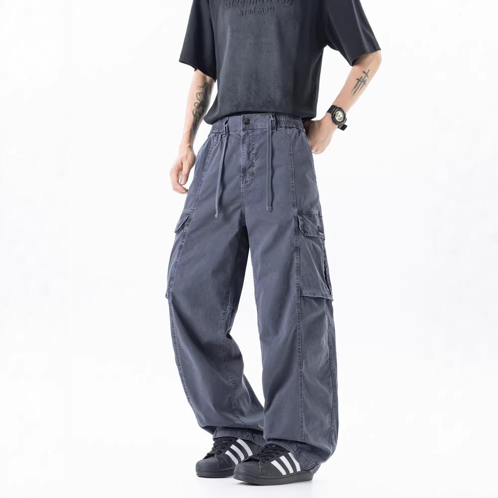 Men's new loose Japanese functional wind casual trendy brand multi-pocket overalls for