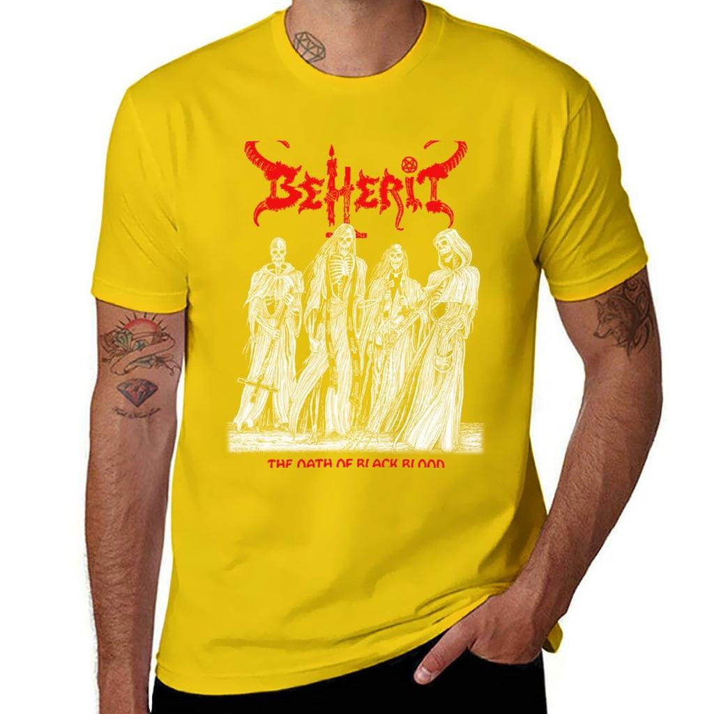 Beherit Oath Blood Black Metal Tshirt Anime Vintage Clothes Quickdrying T Shirts Men