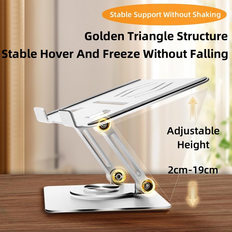 P2042 Foldable Tablet Stand Holder Alloy Steel 7-12 inch Tablet PC Desktop Mount for Hands-Free Use