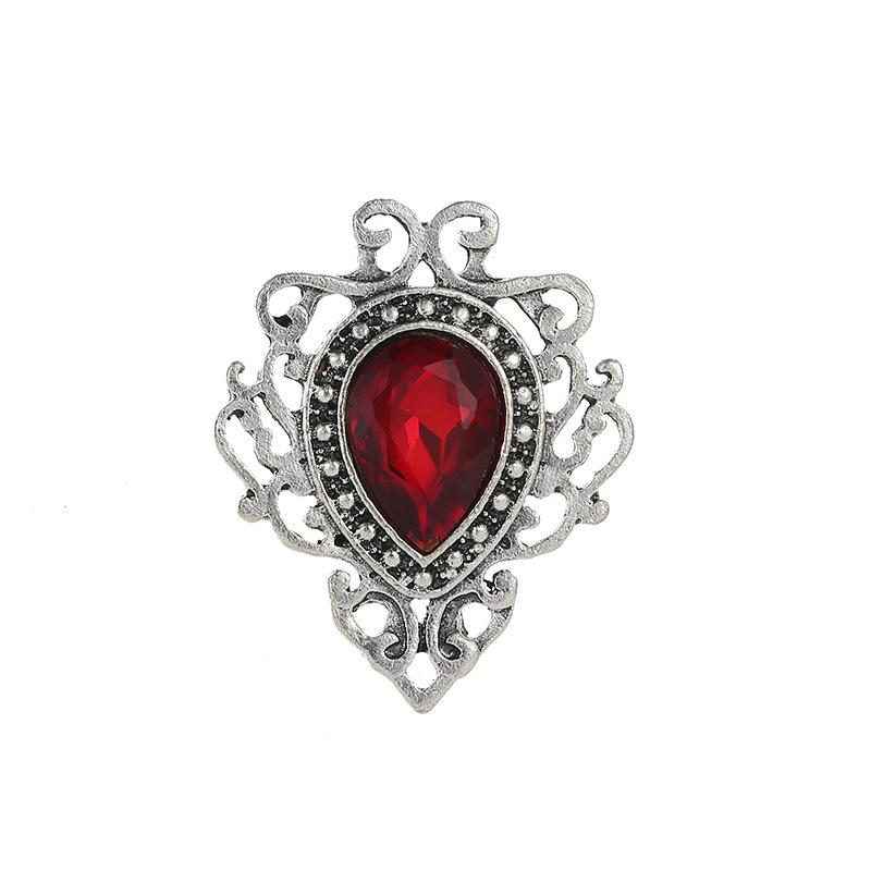 

Винтажная мода барокко брошь со стразами винтажный металлический классический блейзер значок красный