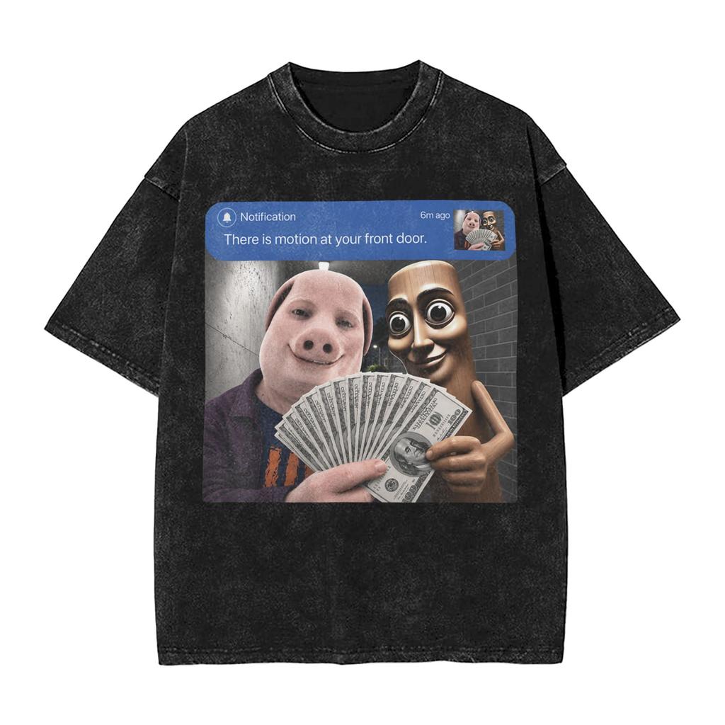 Funny John Pork Meme Vintage John Pork Bootleg T Shirt For Men Pure Cotton Fun Tshirt O Neck Tees Short Sleeve Tops Plus Size