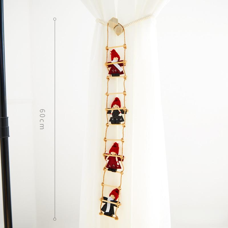 

Рождественское украшение Сцена Подвеска Статуэтка пожилого человека Подвеска Шерстяной войлок Украшение для рождественской елки Материал ткани