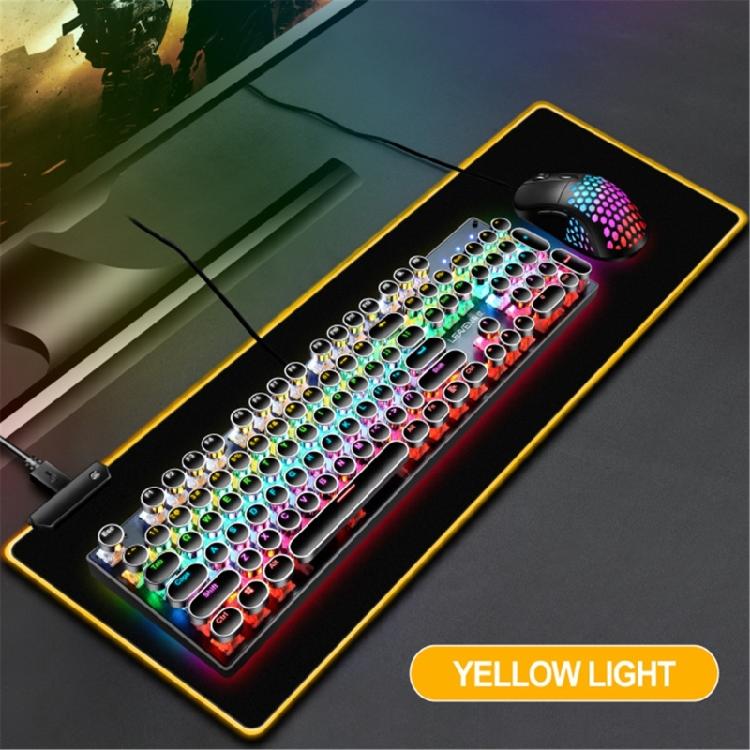 LED Gaming Mouse Pad Large Glowing LED Mousepad Antislip Rubber Base Computer Keyboard Desk Mouse Mat for Gaming