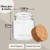 Small Glass Jars with Cork Lids, 50ml Mini Bottles for DIY Crafts, Party Favors, Sand